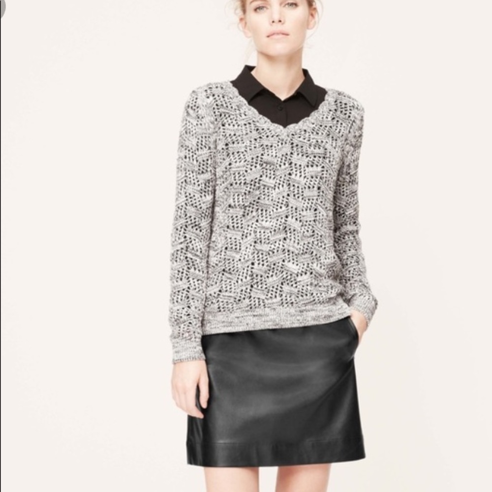 LOFT Faux Leather Skirt